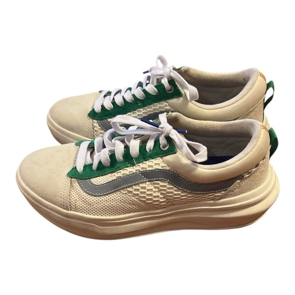 Vans Shoes - Vans White‎ and Green Athletic Shoes